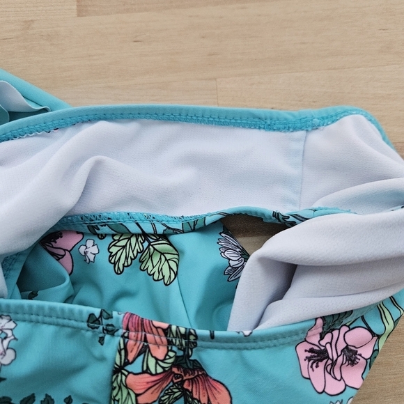 AS ROSE RICH Girls Swimsuit - One Piece Bathing 14, Multicolored Flowers - Picture 9 of 11